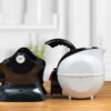Black and White Uccello Kettle Base and Body Side View