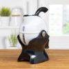 3 quarter turn view of the black and white Uccello Kettle