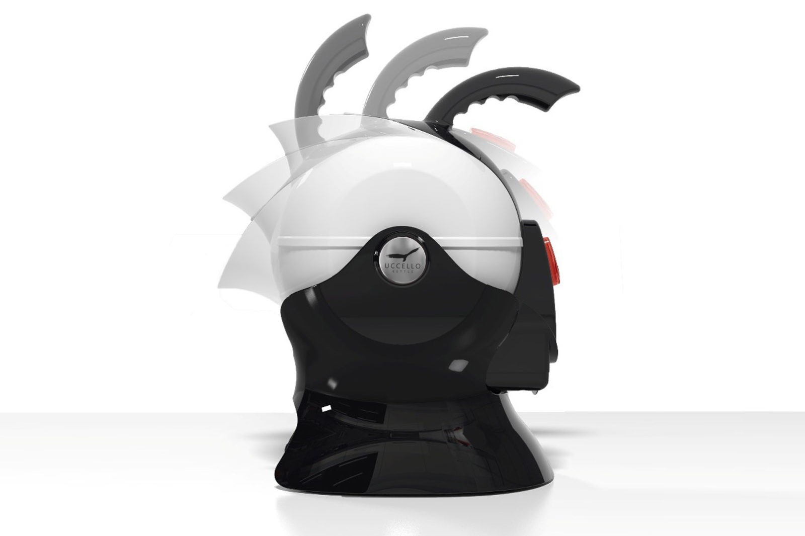 Uccello-Kettle-Black-White-Rotating Black and White Uccello Kettle Rotating