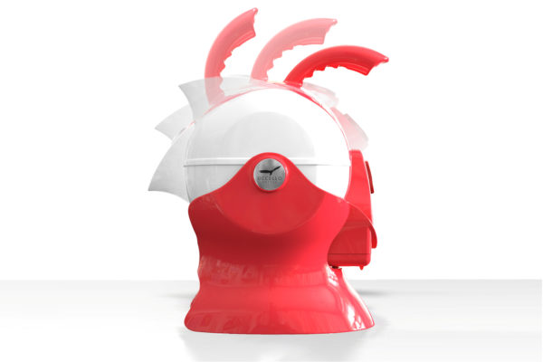 Red and White Uccello Kettle Rotating