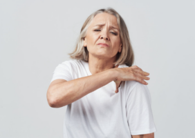 Woman with joint pain