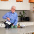 Elderly man making coffee with the Uccello Kettle