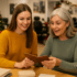 Two adult women in a mobility store looking at potential Christmas Gifts