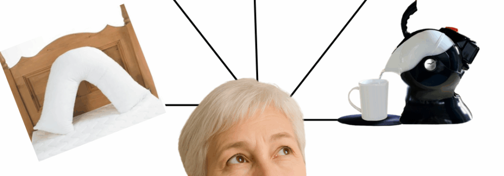 Elderly woman thinking about the perfect gift